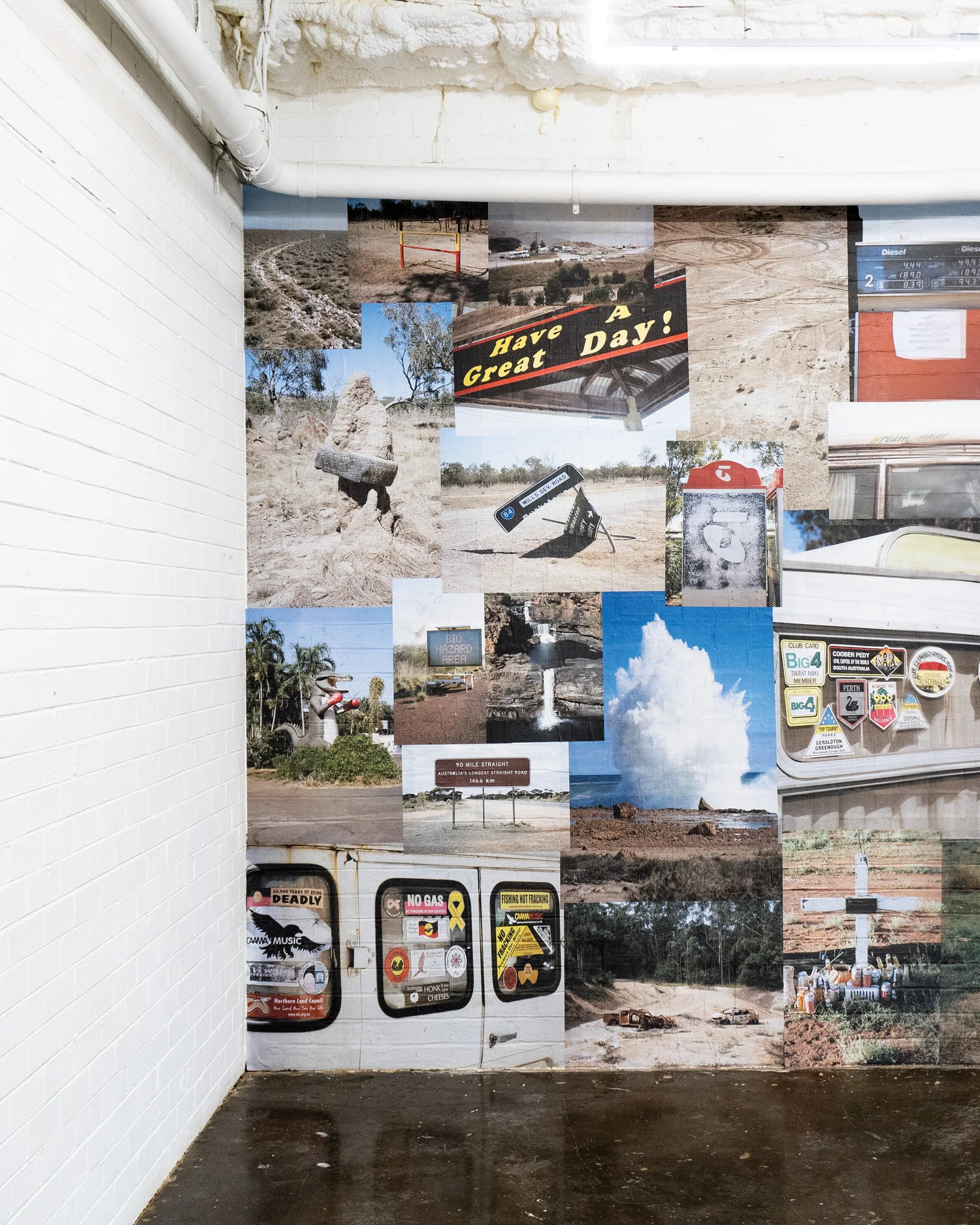 Living the Dream — street-poster installation at Hillvale Gallery, view 2